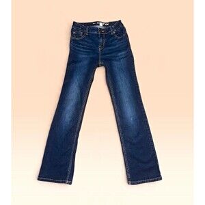 Cat & Jack Girls Bootcut Blue Denim Jeans Cotton Blend Medium Wash Stretch 12